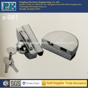 981 half round stainless steel fabrication brass lock core double glass door single lock head